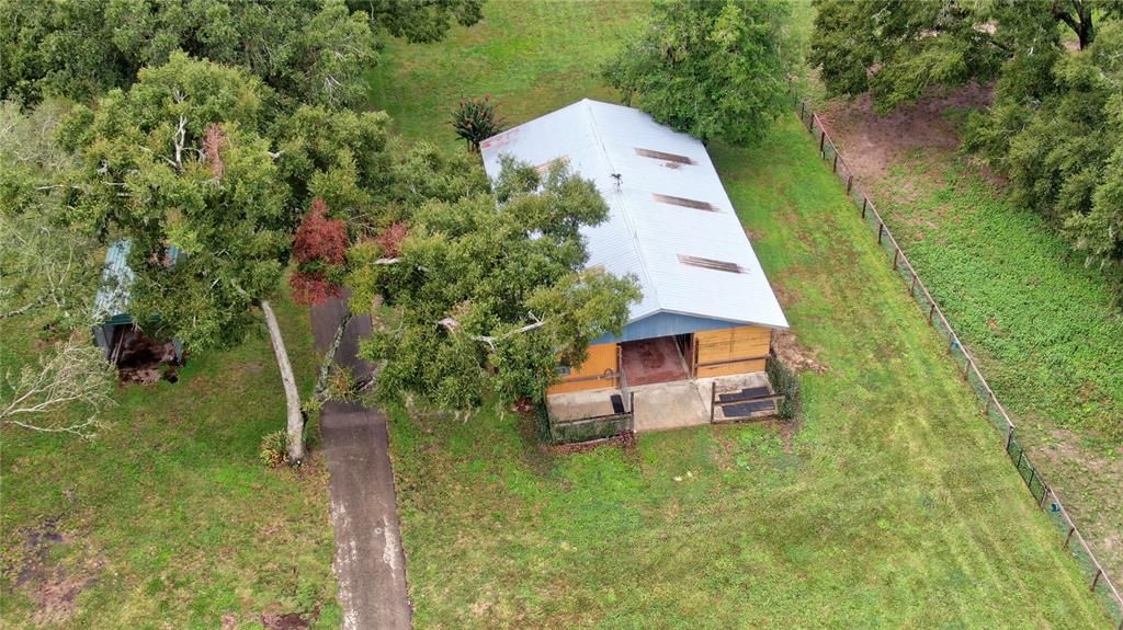 aerial barn view