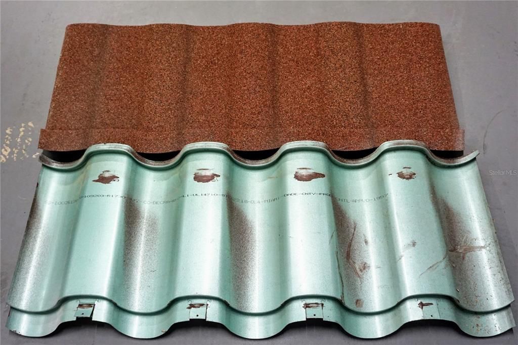 Steel roof material
