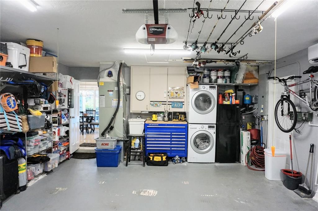 garage with laundry