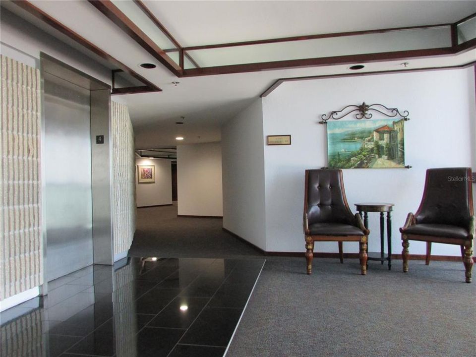 View of the 9th Floor Elevator Lobby