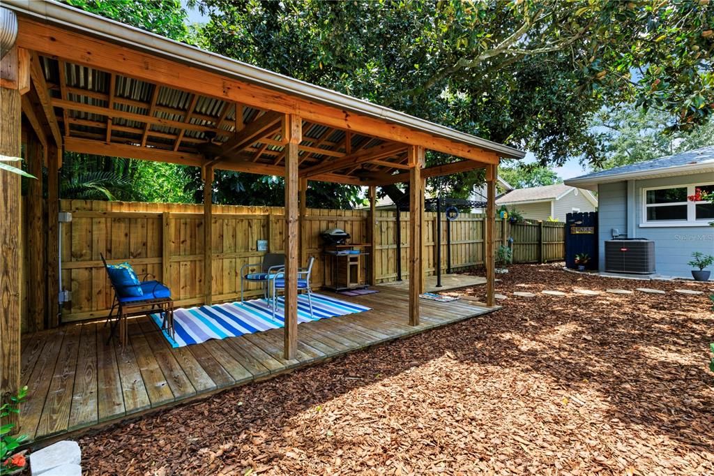 How about a Nap in this Covered Deck turn on the 2 Ceiling Fans for a nice breeze.