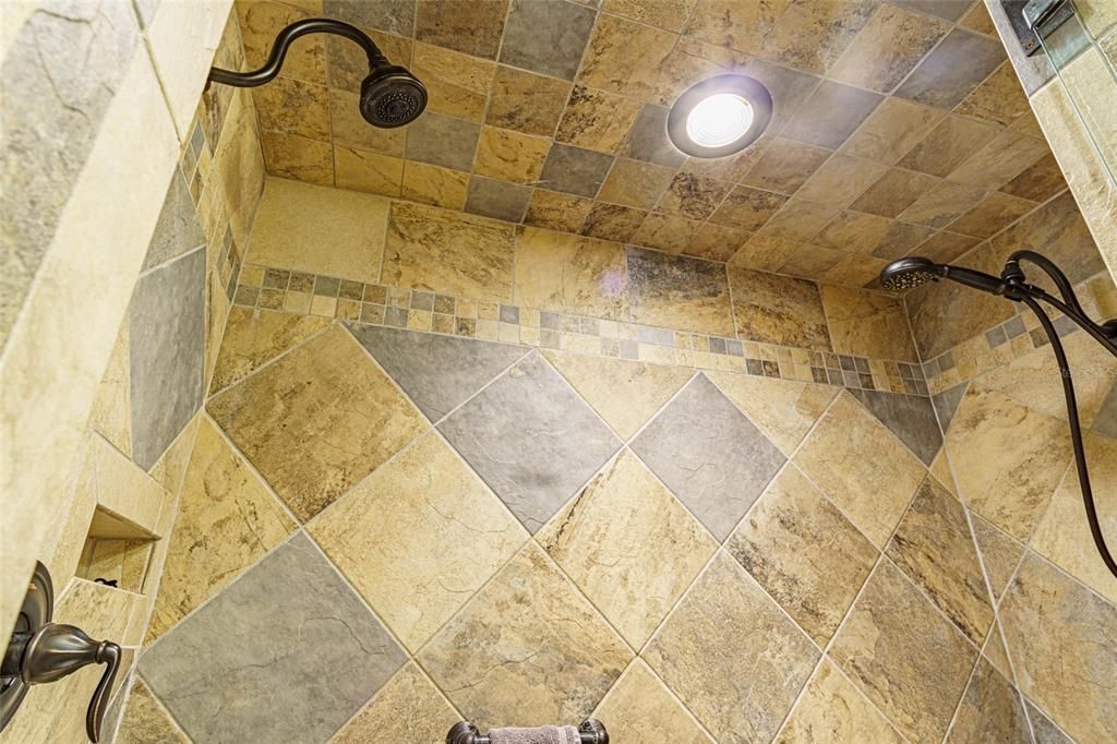Beautiful tile shower in Master bath