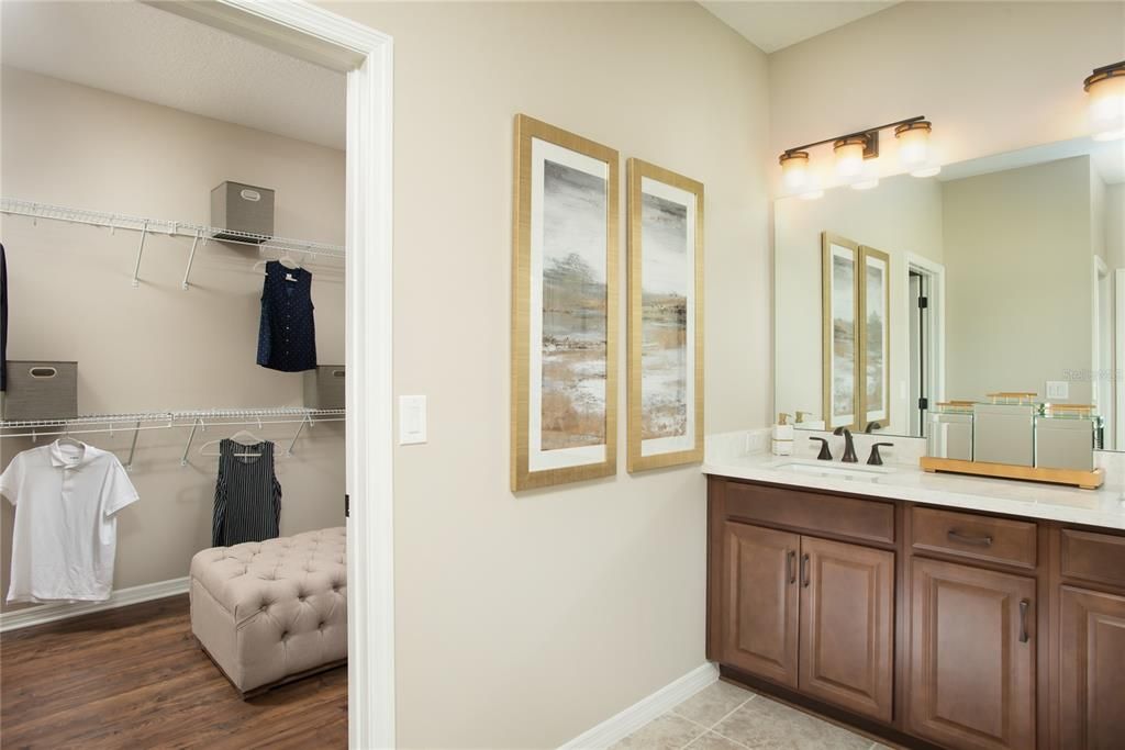 REPRESENTATIVE PHOTO. Look at this luxurious owner???s en-suite bathroom with spacious counter tops, double sink vanity, plenty of storage space, soaker tub and large walk-in shower.