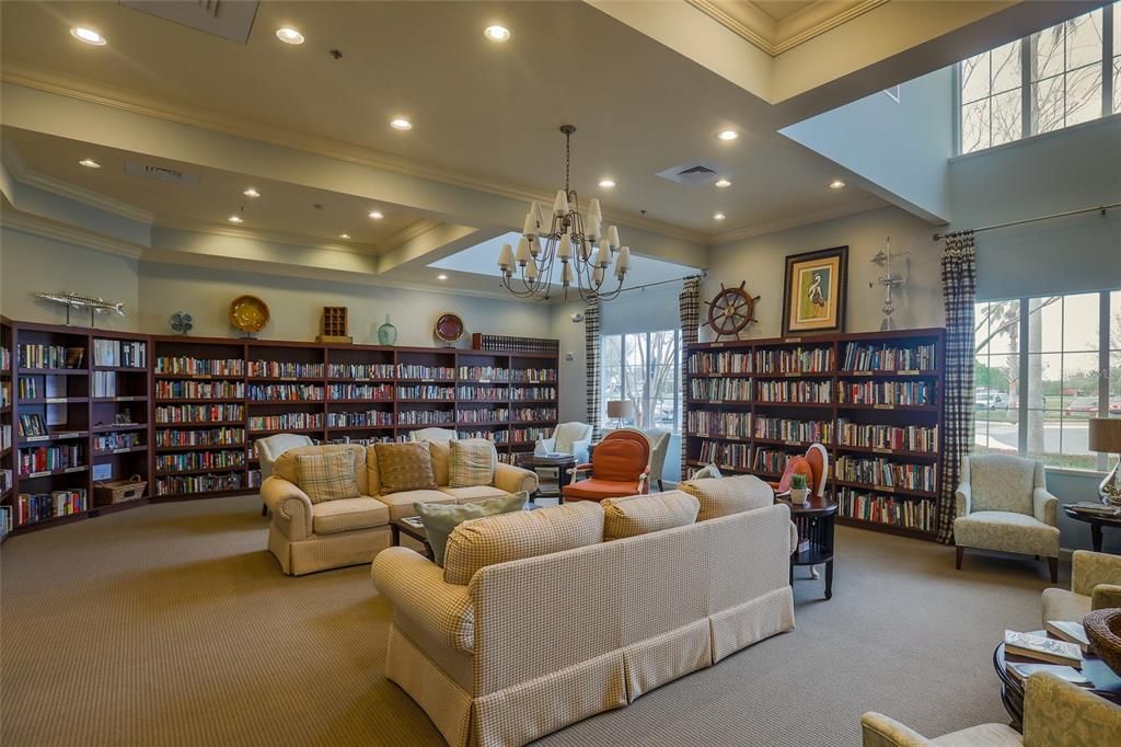 Library in clubhouse