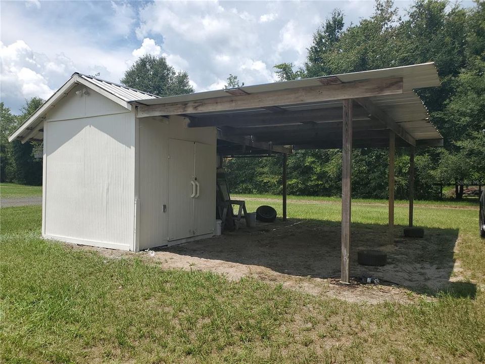 Storage Building with Lean-to