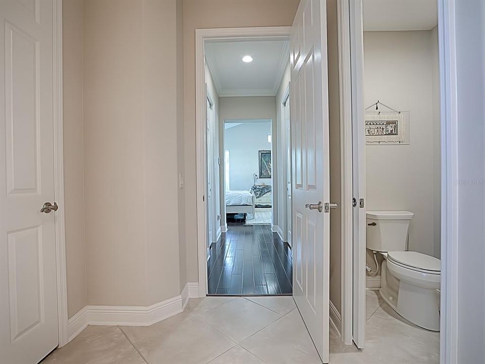 POCKET DOOR OFFERS PRIVACY WITH THE SEPARATE TOILET ROOM!