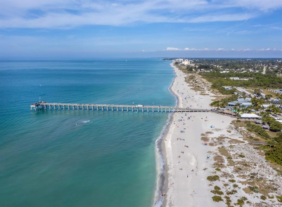 Aerial of the Venice Fishing Pier