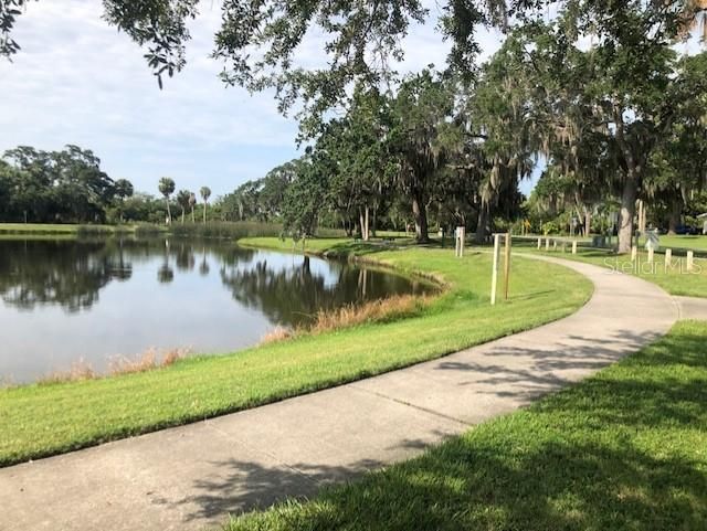 Get some exercise in across the street at beautiful Cooper Bayou Park