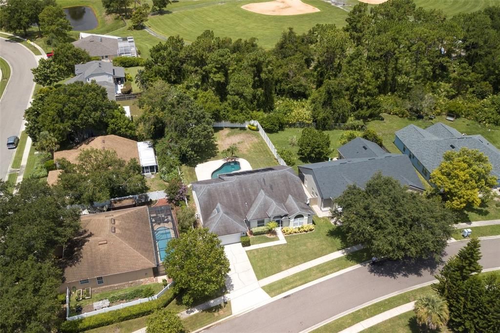 Aerial showing park behind