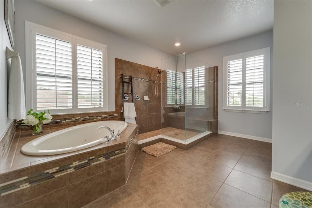 Master Bath w/Jetted Tub & Dual Shower head