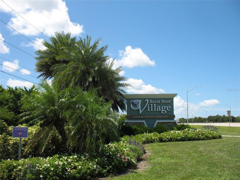 Entrance sign, Welcome Home!