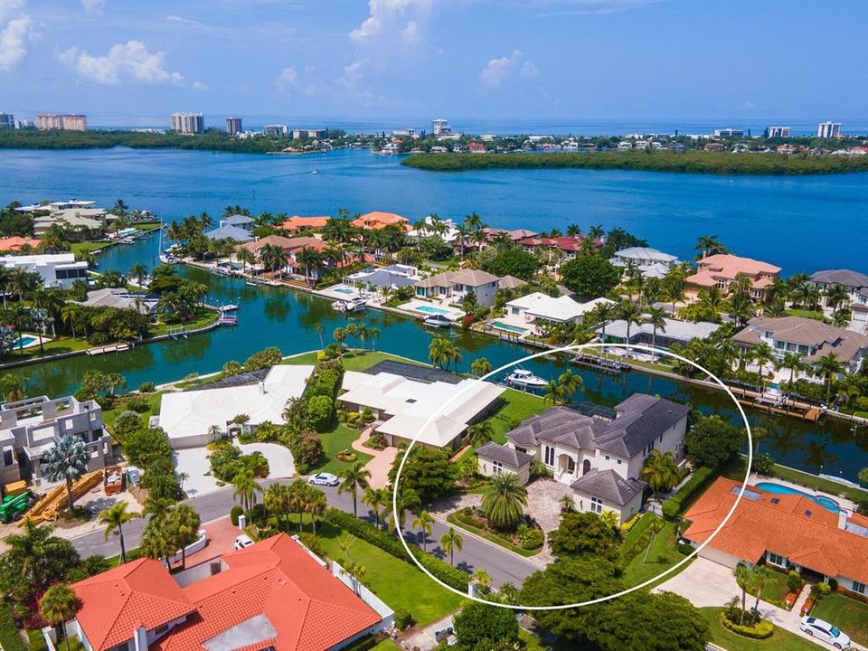 Stunning canal front home with deep water and easy access to Sarasota Bay.