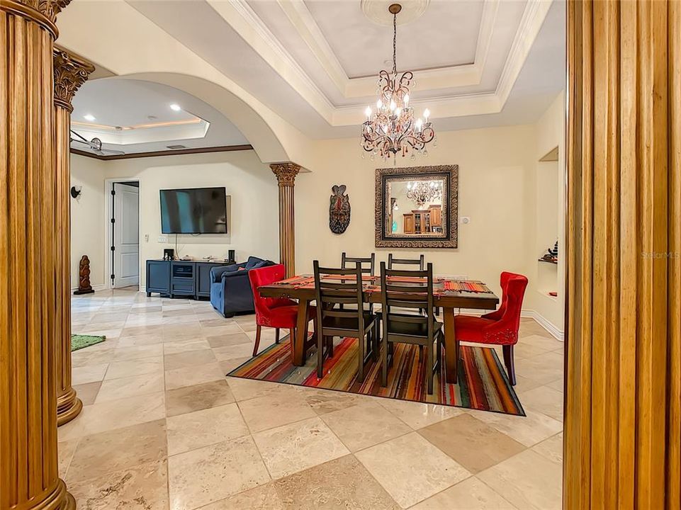 View of dining room from the kitchen