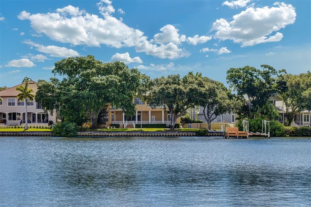 Waterfront living, 143 feet of water frontage on serene Coffee Pot Bayou.