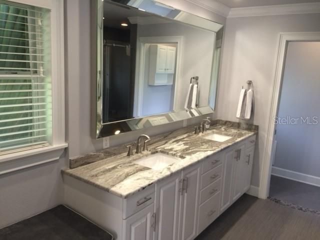 Master Vanity dual sink