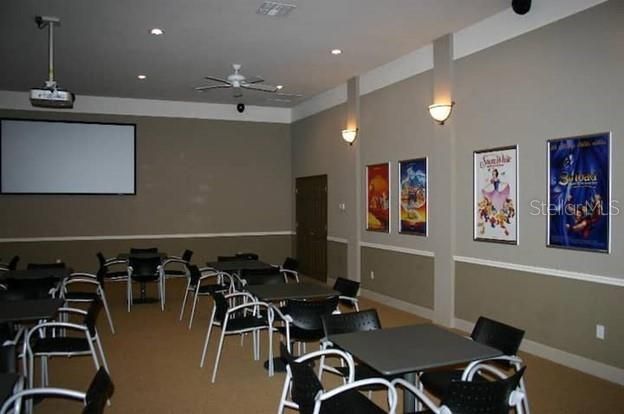Entertainment room in clubhouse