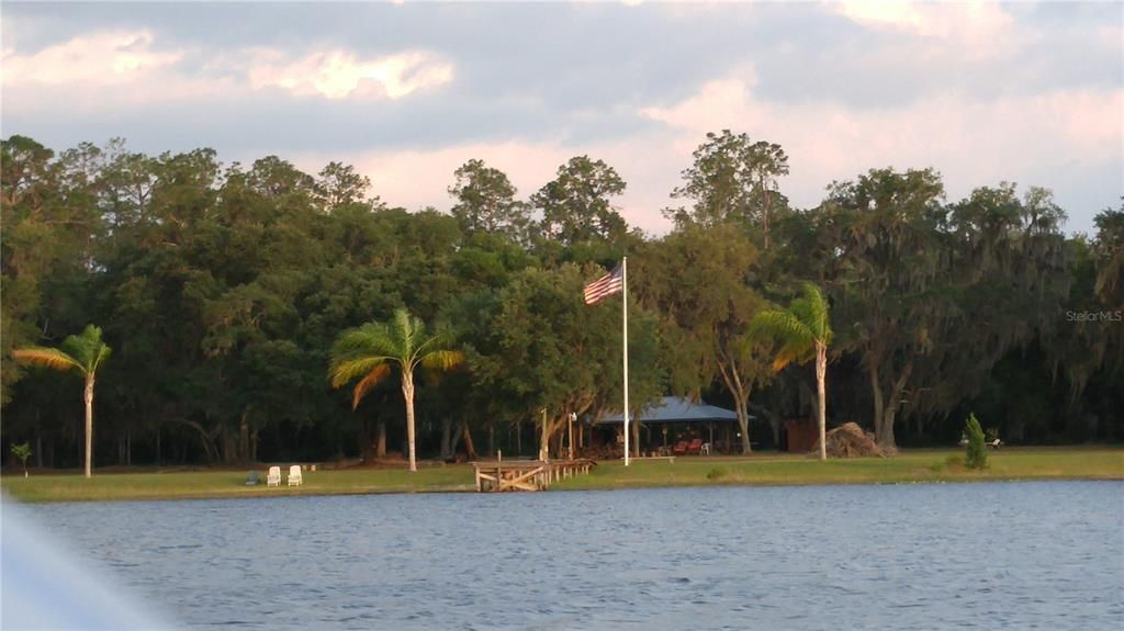 View from lake back to     area by property