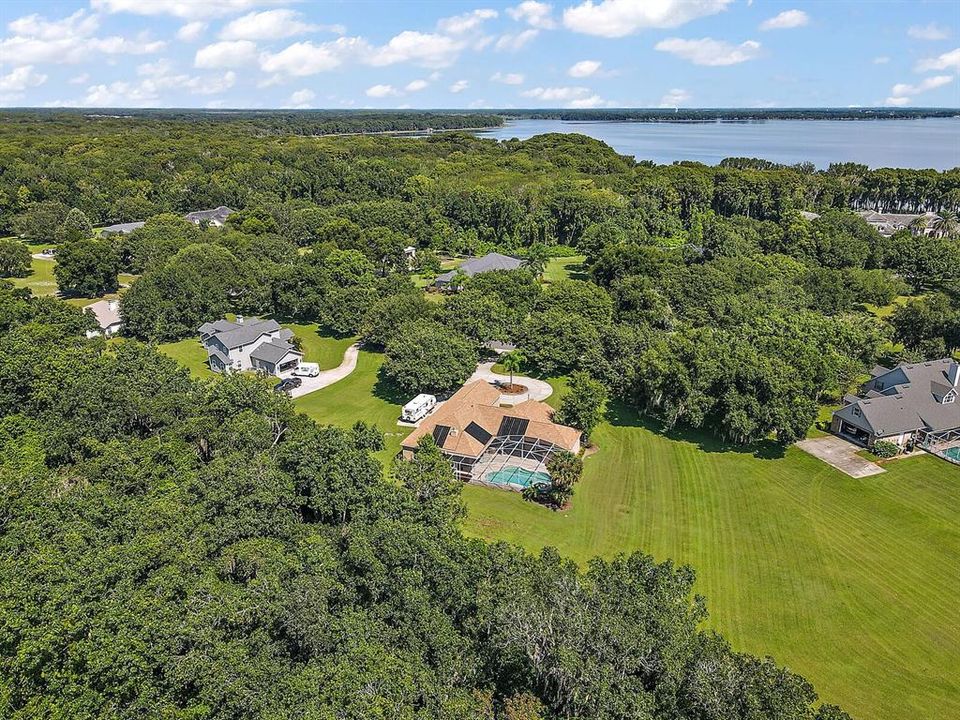 Aerial of Home and Property on 1.28 Acres