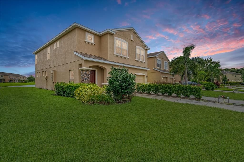 Front and side yard with LAKE view!