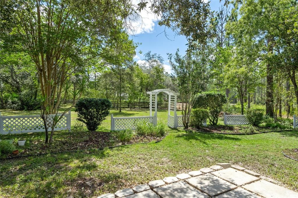 Very nice yard and space for play or animals.