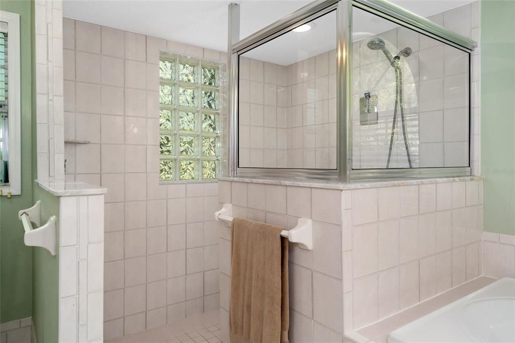 Walk in shower in Master Bath