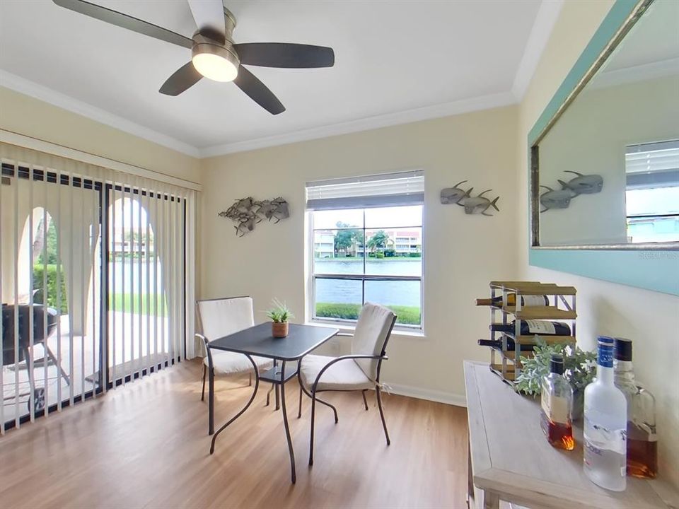 Dining area with access to the lanai, water view from every window!