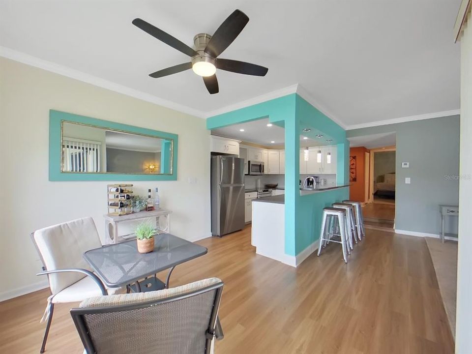 Galley kitchen area with everything you need!