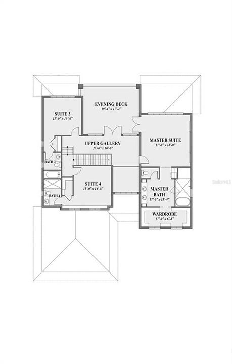 Second floor floorplan.