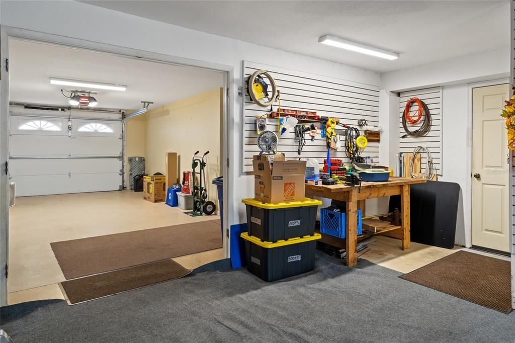 Lower Level Garage Area Tandem Parking/Workshop Area