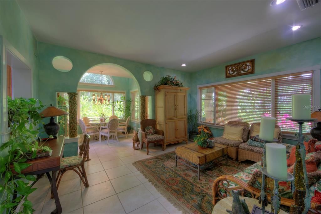 Living room in guest house.