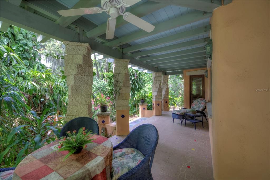 Back porch on main house facing north.