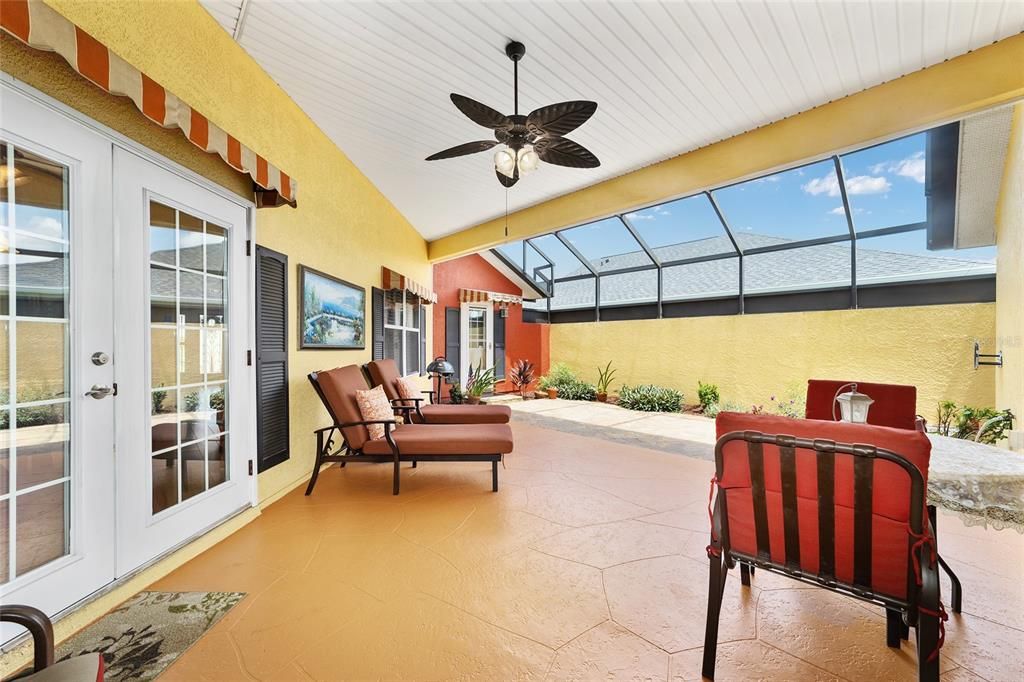 Courtyard with access from Breakfast area, 2nd bedroom, Master bedroom and door to backyard