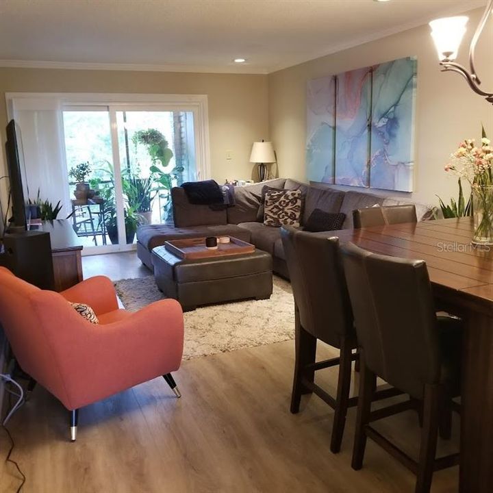 Livingroom and dining room