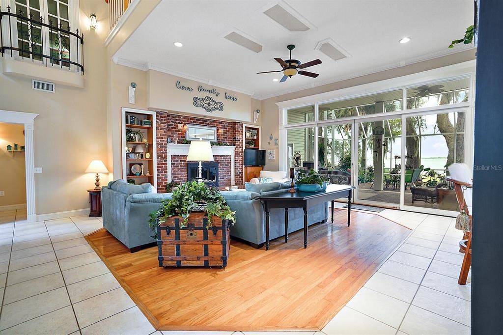 Living Room with Great Views of the Lake