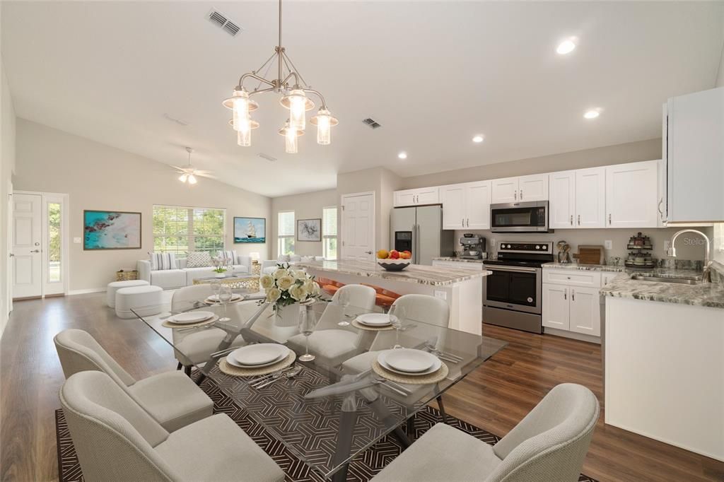 Staged Dining area