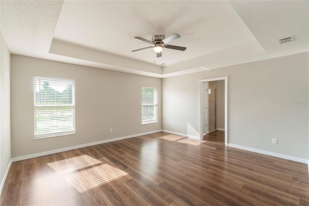 large living area with LVP Flooring