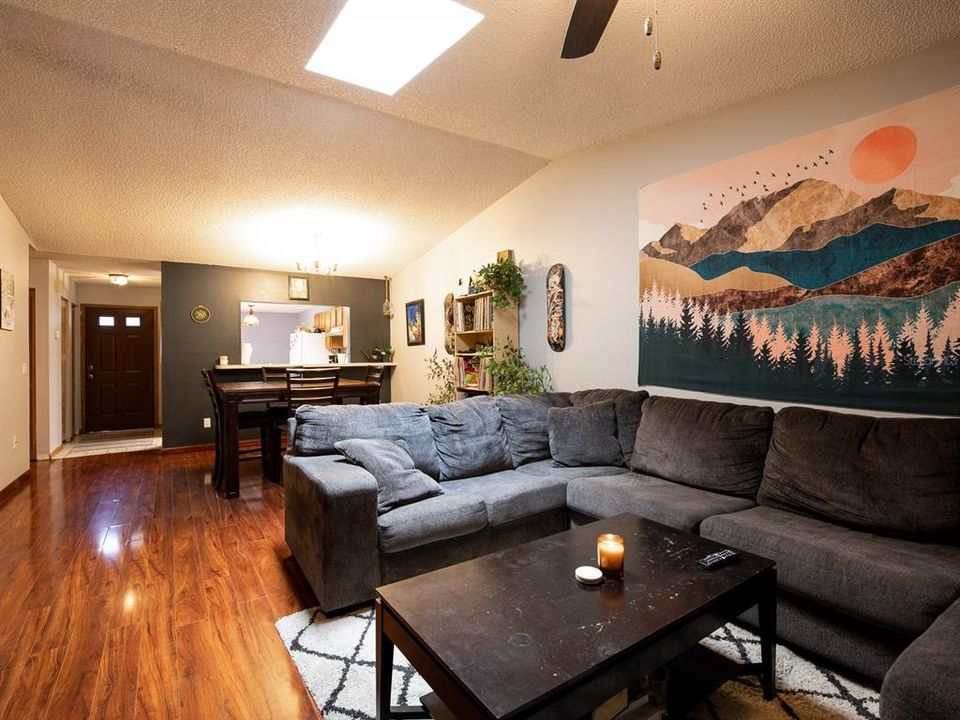 709 Living Room with skylight