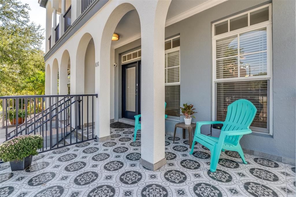 Looking back at your doorway. This spacious front porch creates such an inviting entry to your home!
