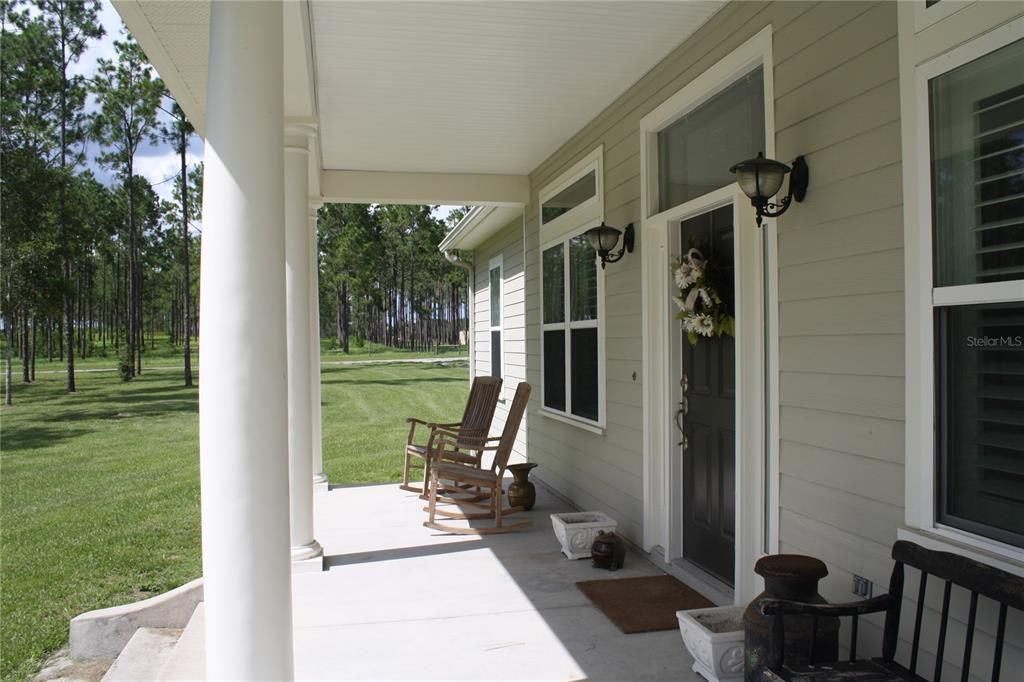 Front Porch with view to the north