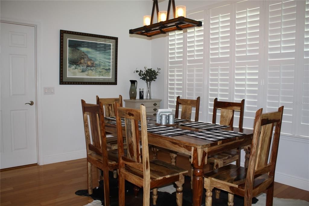 Breakfast room with laundry room off kitchen