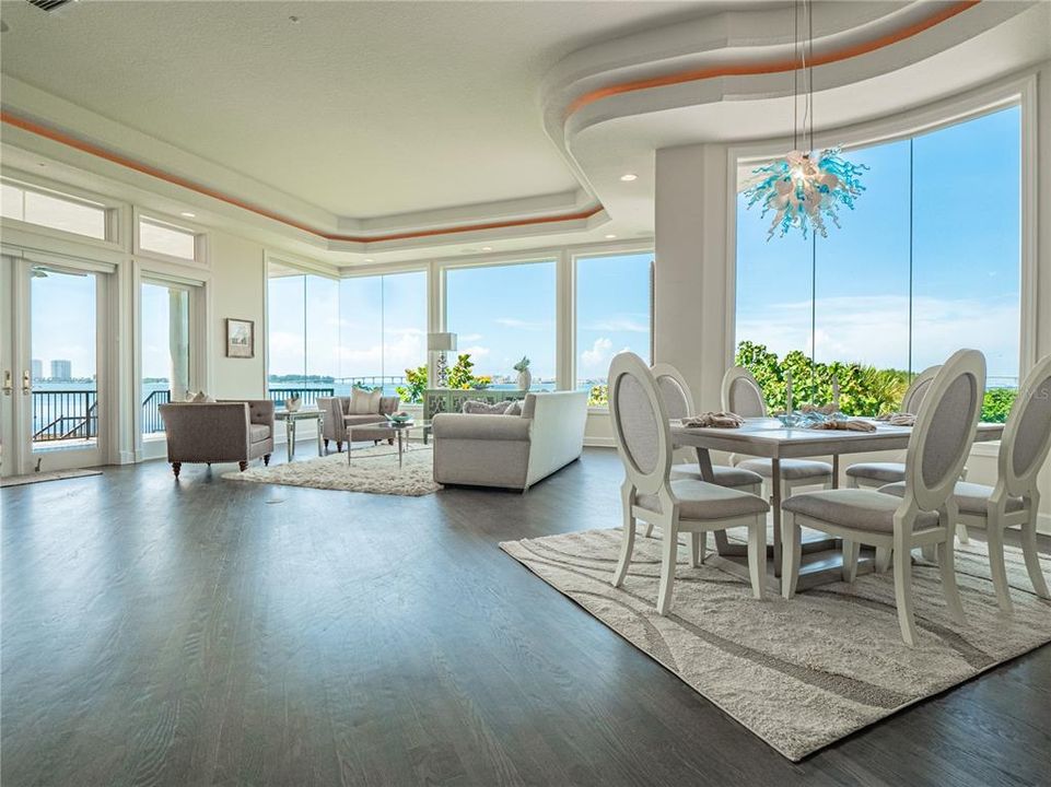Expansive views from the kitchen and family room