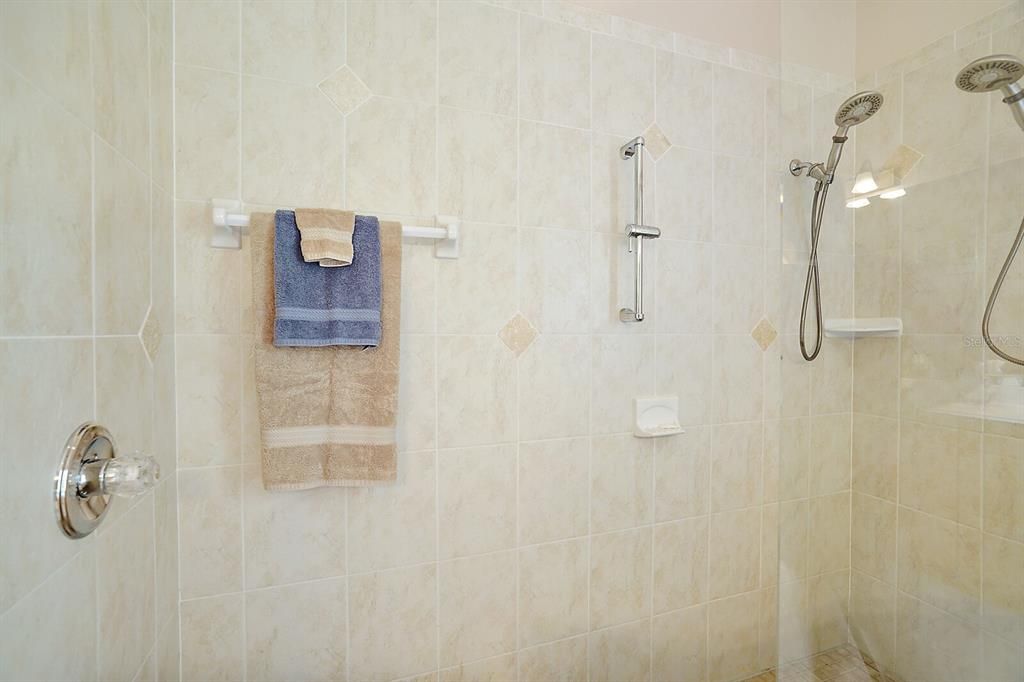 Custom Shower with Two Shower Heads