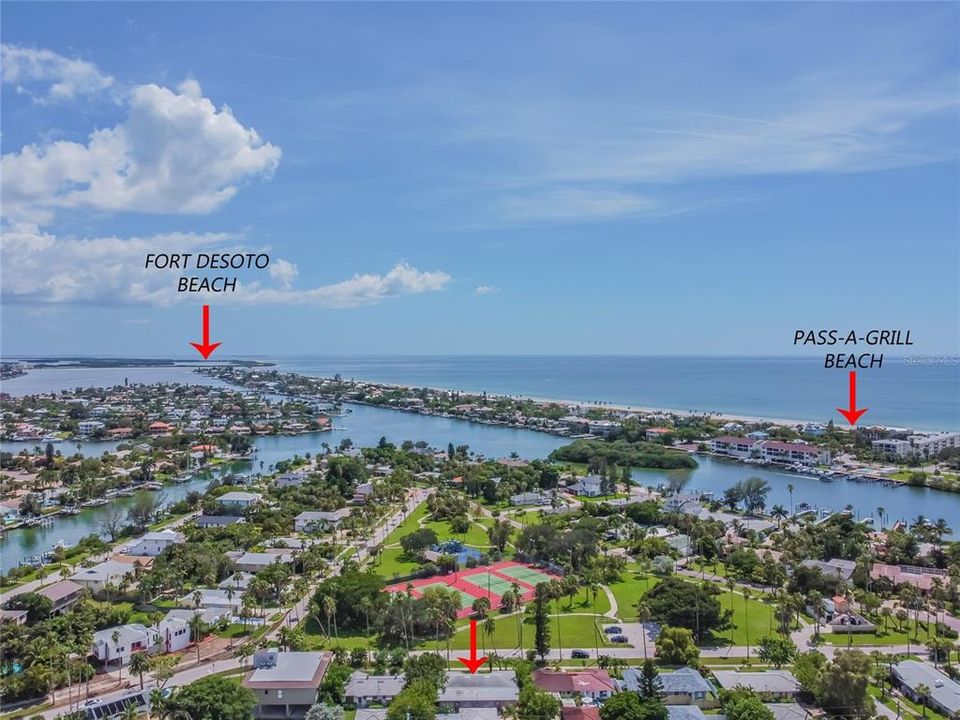View Showing Location Of Property, Pass-A-Grill Beach & Fort DeSoto State Park!