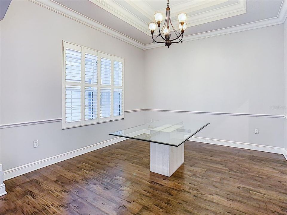 Just another view showing off the plantation shutters in dining room!