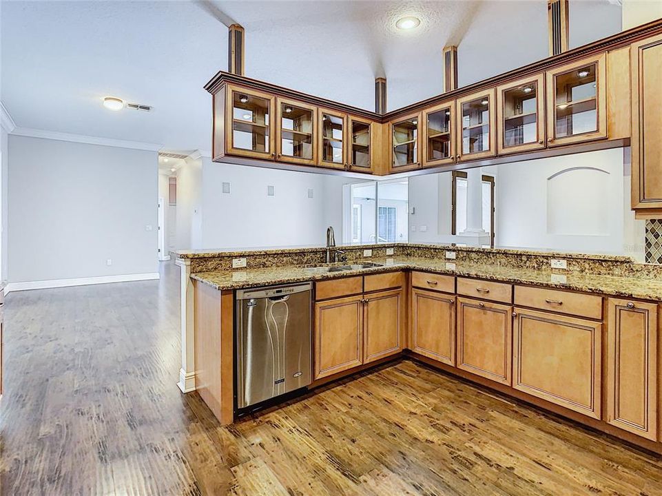 Display cabinetry with lighting!