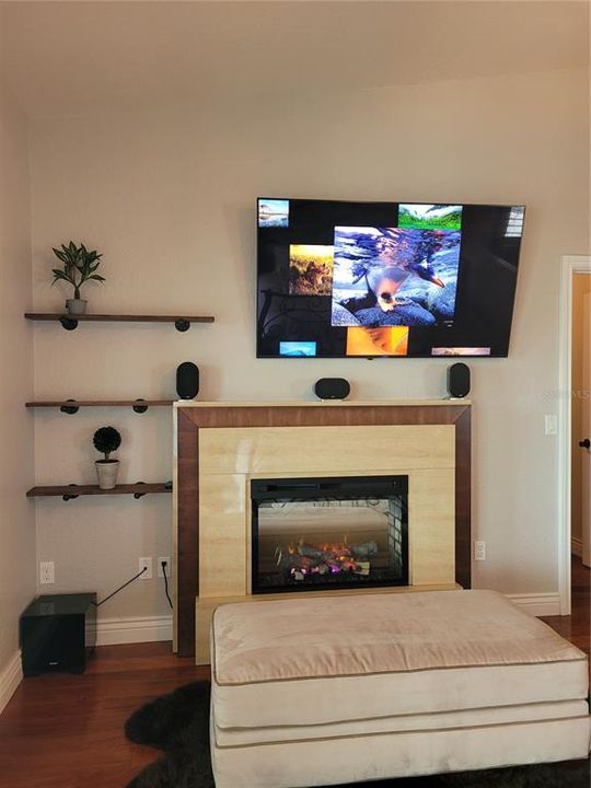 master bedroom electric fireplace
