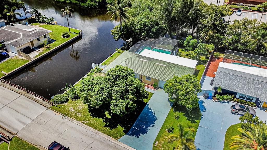 Aerial View from front of property with canal view
