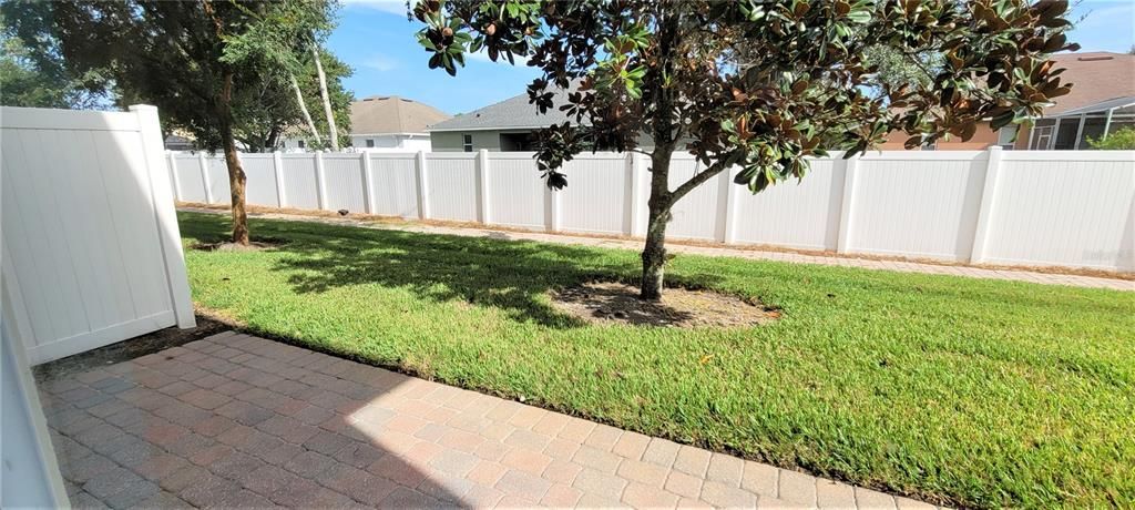 Paver Patio with Privacy Fence