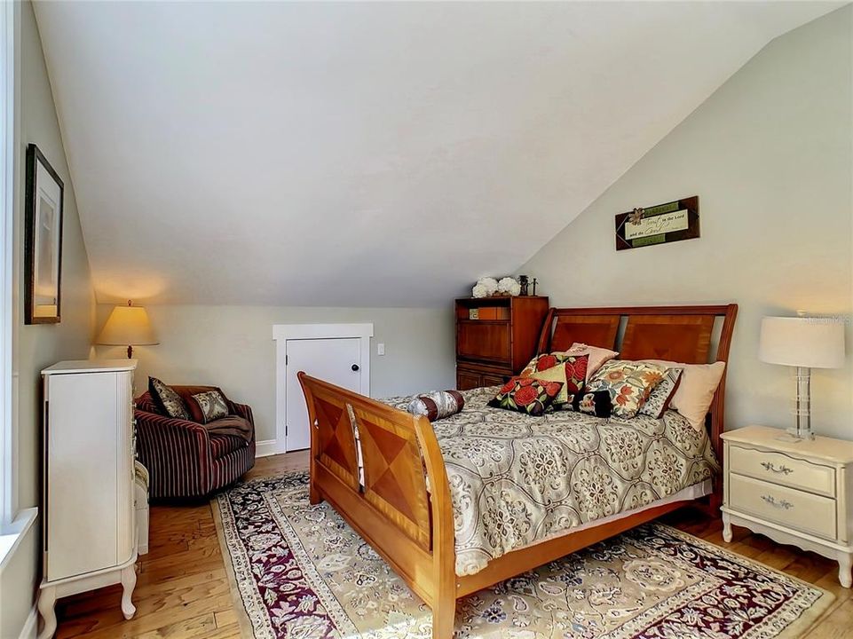 Guest Bedroom with 2 large closets and attic 'cubbie' storage