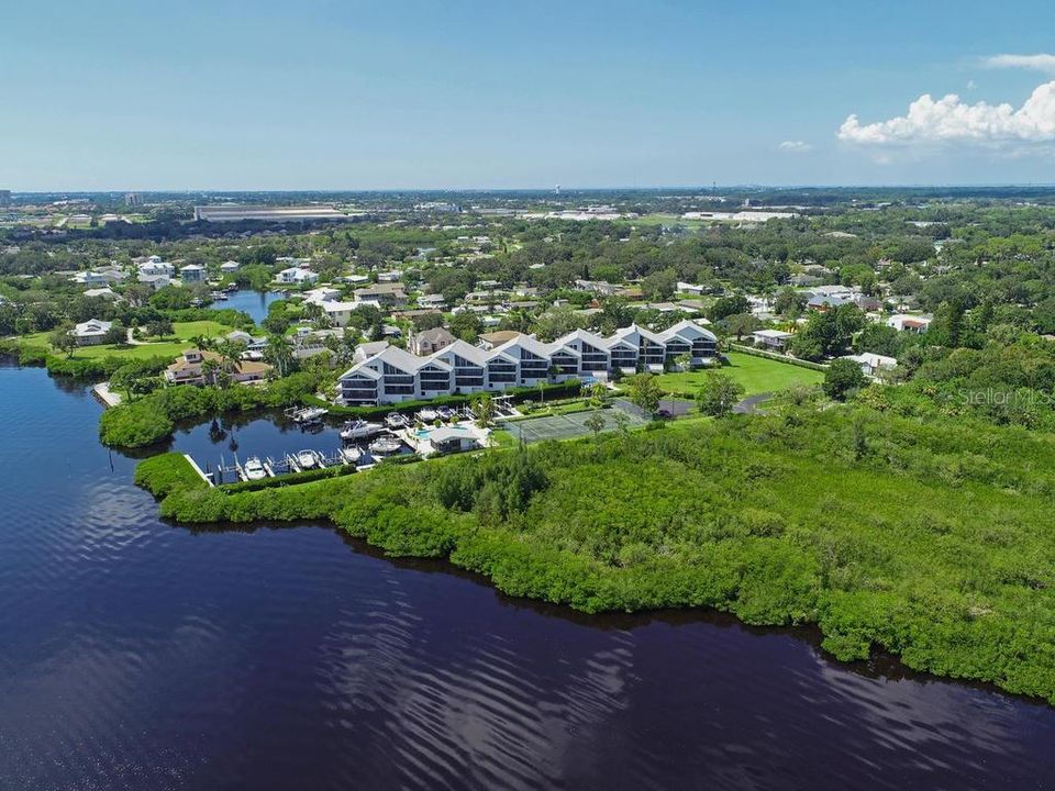 View of River Place Condos looking West